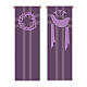 Slabbinck Purple Banner Set with Crown of Thorns, Nails, and Christ's Robe, 300x100 cm s1