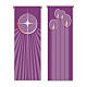 Conjunto de bandeiras Slabbinck roxo velas advento e estrela de Natal 300x100 cm s1