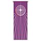 Slabbinck Banner Set Purple Advent Candles and Christmas Star, 300x100 cm s2