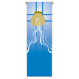 Banderole Slabbinck bleue sacrement du Baptême 300x100 cm