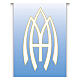 Blue Slabbinck Banner with Marian Symbols, 300x100 cm s2