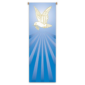 Banderole Slabbinck bleue colombe de la paix 300x100 cm