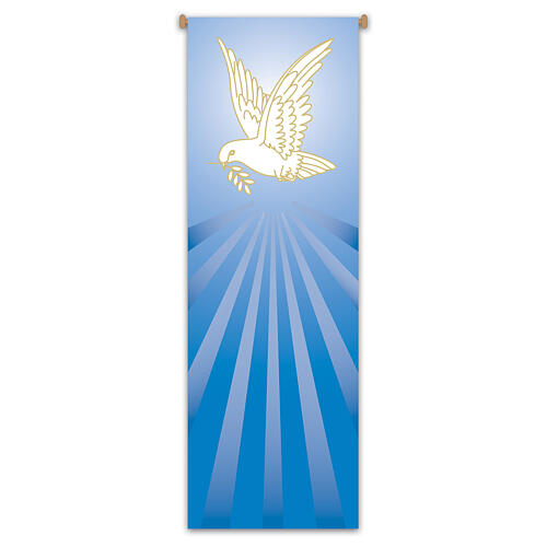 Estandarte Slabbinck azul com pomba da paz 300x100 cm 1