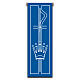 Set estandarte Slabbinck azul símbolos marianos y velas de Adviento 300x100 cm s2