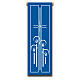 Ensemble bannières Slabbinck bleues symboles mariaux et bougies de l'Avent 300x100 cm s3