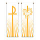 Slabbinck Yellow Banner Set, Christ Monogram and Lamb of God, 300x100 cm s1