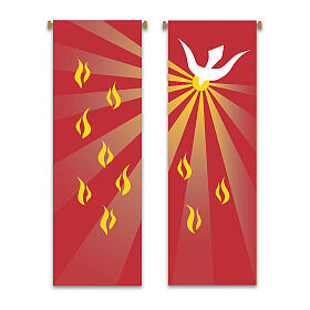 Set banner Slabbinck rossi pentecoste e spirito santo 300x100 cm