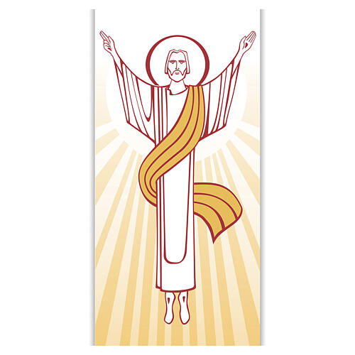 Slabbinck yellow Resurrection banner, 120x40 in 3