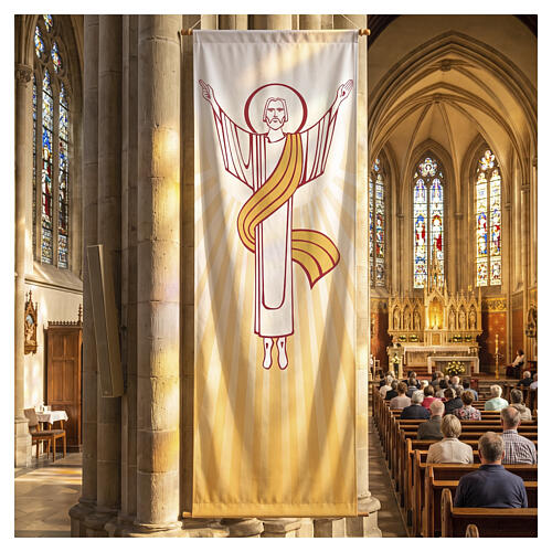 Estandarte Slabbinck amarelo ressurreição 300x100 cm 2