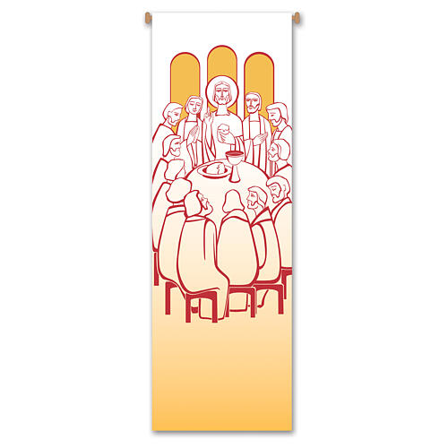 Slabbinck yellow banner: the Last Supper, 120x40 in 1