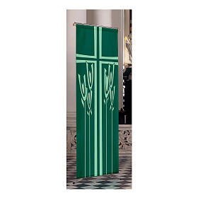 Banner Slabbinck verde croce e spighe di grano 300x100 cm