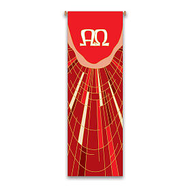 Baner Slabbinck czerwony, Alfa i Omega, 300x100 cm