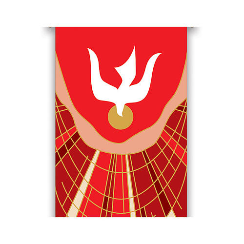 Slabbinck Red Banner with Holy Spirit, 300x100 cm 2