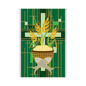 Estandarte Slabbinck verde pão e peixe 300x100 cm