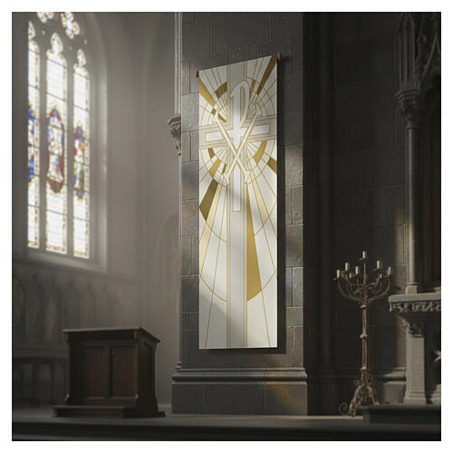 Banner Slabbinck bianco Cristogramma 300x100 cm 2