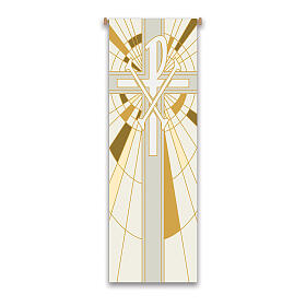 Baner Slabbinck biały, Chrystogram, 300x100 cm