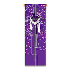 Slabbinck Purple Banner with Holy Shroud, 300x100 cm