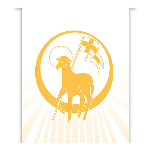 Slabbinck Yellow Banner with Paschal Lamb, 300x100 cm 2