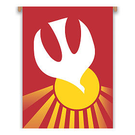 Estandarte Slabbinck rojo y amarillo Espíritu Santo 300x100 cm