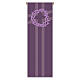 Slabbinck purple banner with cross and Crown of Thorns, 120x40 in s1