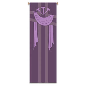 Banner Slabbinck viola croce, sindone e chiodi 300x100 cm