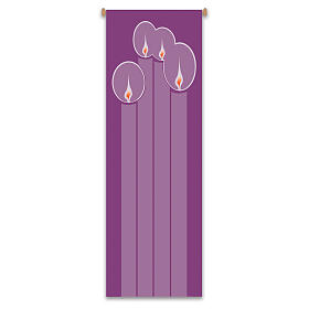 Banner Slabbinck viola candele dell'avvento 300x100 cm