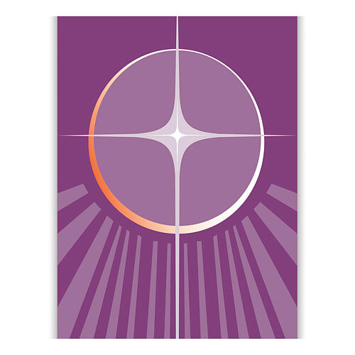 Estandarte Slabbinck roxo estrela de Natal 300x100 cm 2