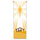 Banner von Slabbinck – Gelb, mit Weihnachtskrippenszene – 300 x 100 cm s1