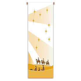 Banner Slabbinck giallo Re Magi e pastore 300x100 cm