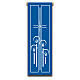 Banner Slabbinck blu croce e candele dell'Avvento 300x100 cm s1