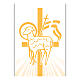Yellow Slabbinck banner with Lamb of God, 120x40 in s2