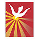Slabbinck red banner with Holy Spirit dove, 120x40 in s2