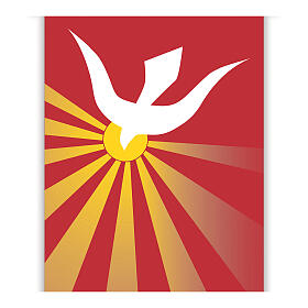 Banner Slabbinck rosso colomba dello Spirito Santo 300x100 cm