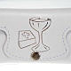 Rosary case in white leather, first holy communion s2