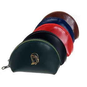 Portarosario pelle bustina con zip Miracolosa oro