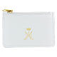 Rosary case with snap fastener and gold Marian symbol s2