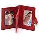 STOCK Rosary case in red leather with button Jubilee of Mercy s2