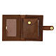 Rosary case in brown leather with cross s7