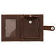 Rosary case in brown leather with cross s3