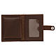 Rosary case in brown leather with cross s4