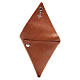Rosary case, triangle shape in brown leather with cross s3