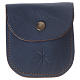 Single decade rosary holder in blue leather, Monks of Bethlèem s1