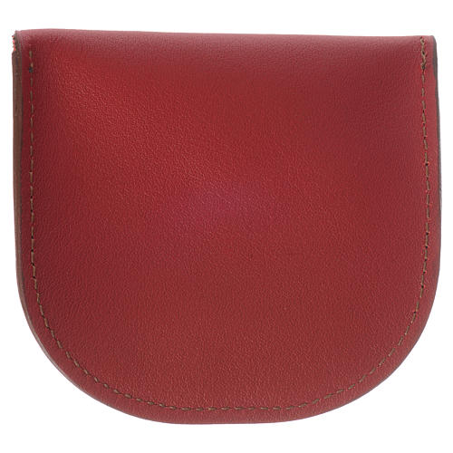 Rosary beads case in red leather, Monks of Bethlèem 3