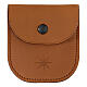 Single decade rosary holder in brown leather, Monks of Bethlèem s1