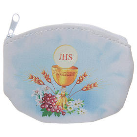 Portarosari: Portarosario bianco con immagine del calice