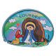 Rosenkranztäschchen für Kinder, 10x8 cm, mit Abbildung Muttergottes von Lourdes s1