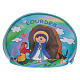 Rosenkranztäschchen für Kinder, 10x8 cm, mit Abbildung Muttergottes von Lourdes s2