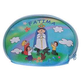 Portarosari: Portarosario borsellino 10x8 cm immagine Madonna di Fatima