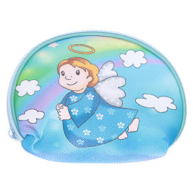 Portarosario borsellino 10x8 cm immagine Angelo Azzurro