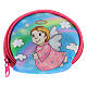 Purse rosary holder 7x6 cm with Angel dressed in pink image s1